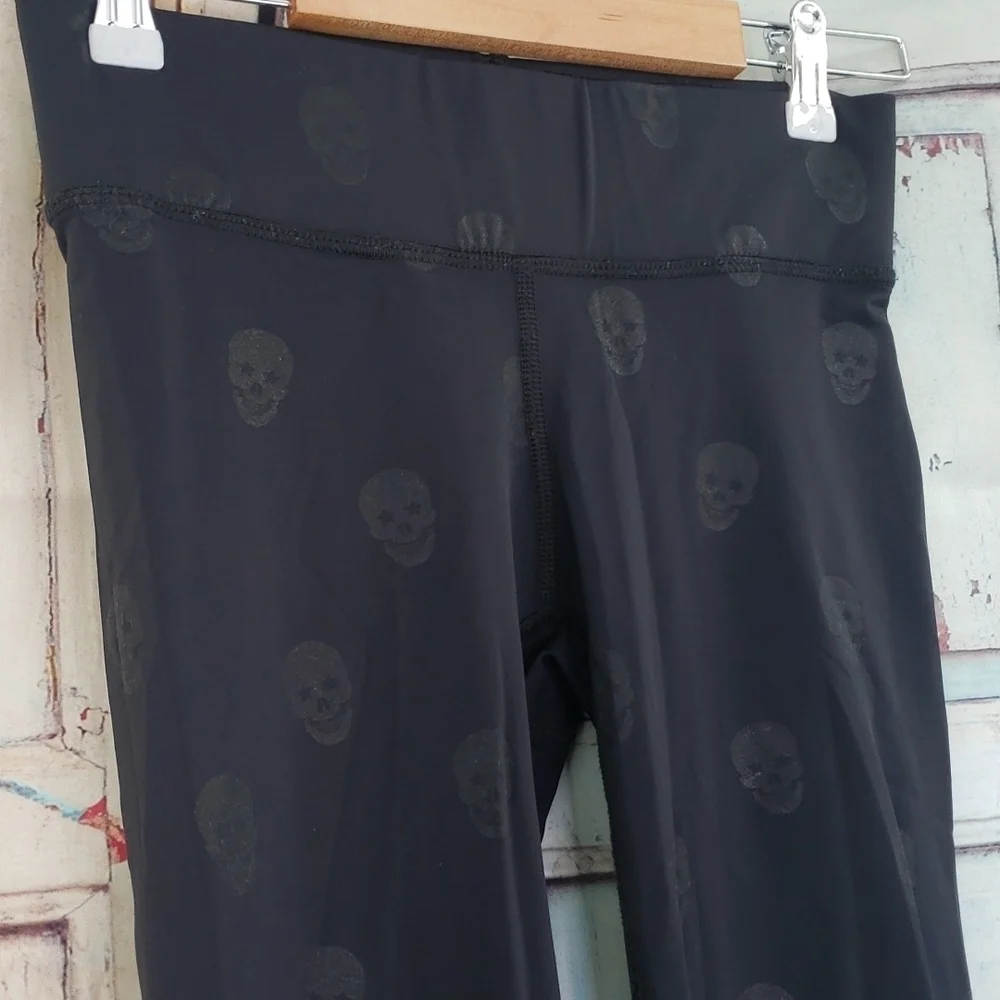 TEREZ‎ Skull Foil Tall Band Leggings | Black | Size- S
